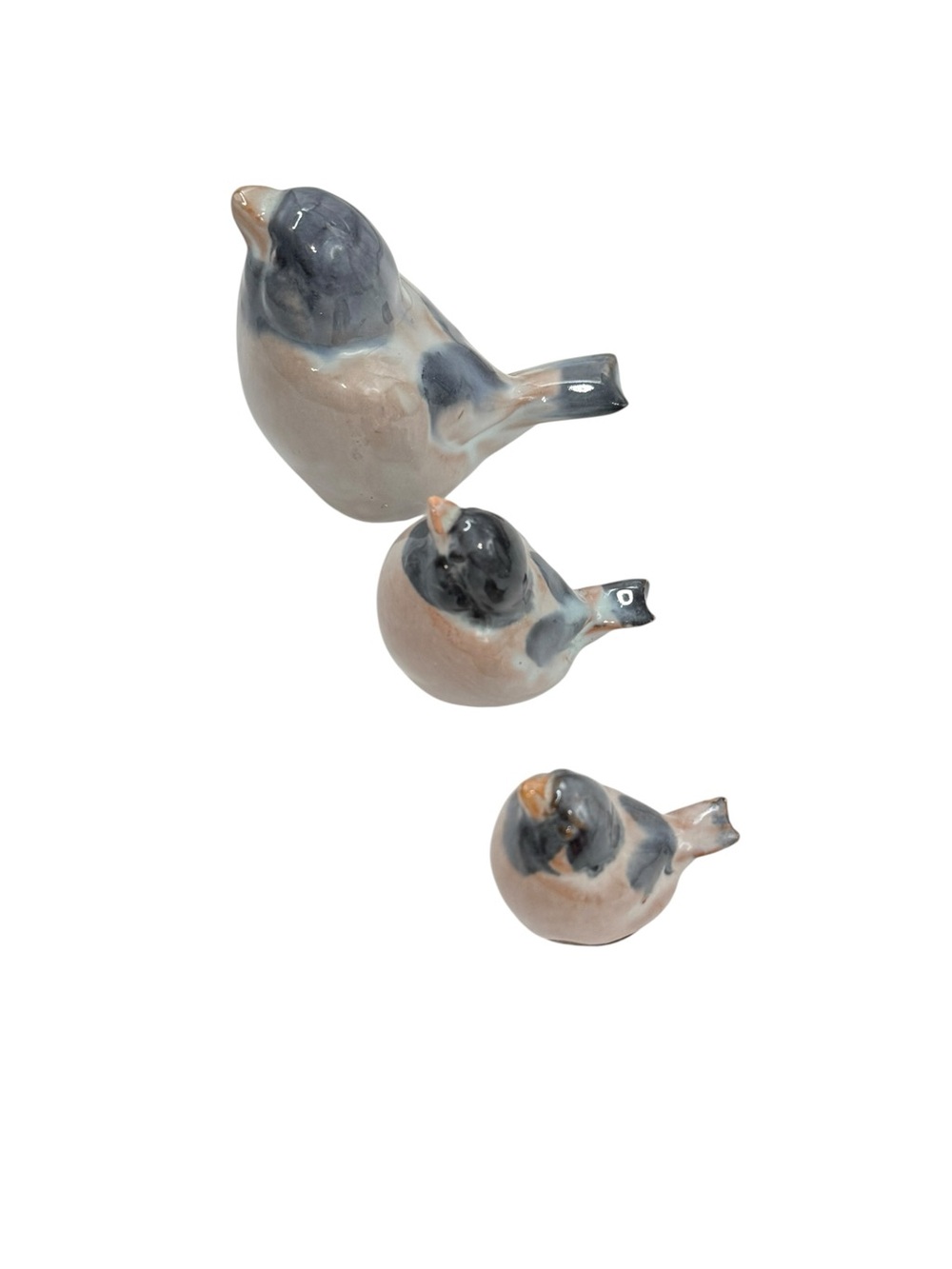 Dissing Keramik Hovedgaard Denmark vintage Danish ceramic 3 bird figurines